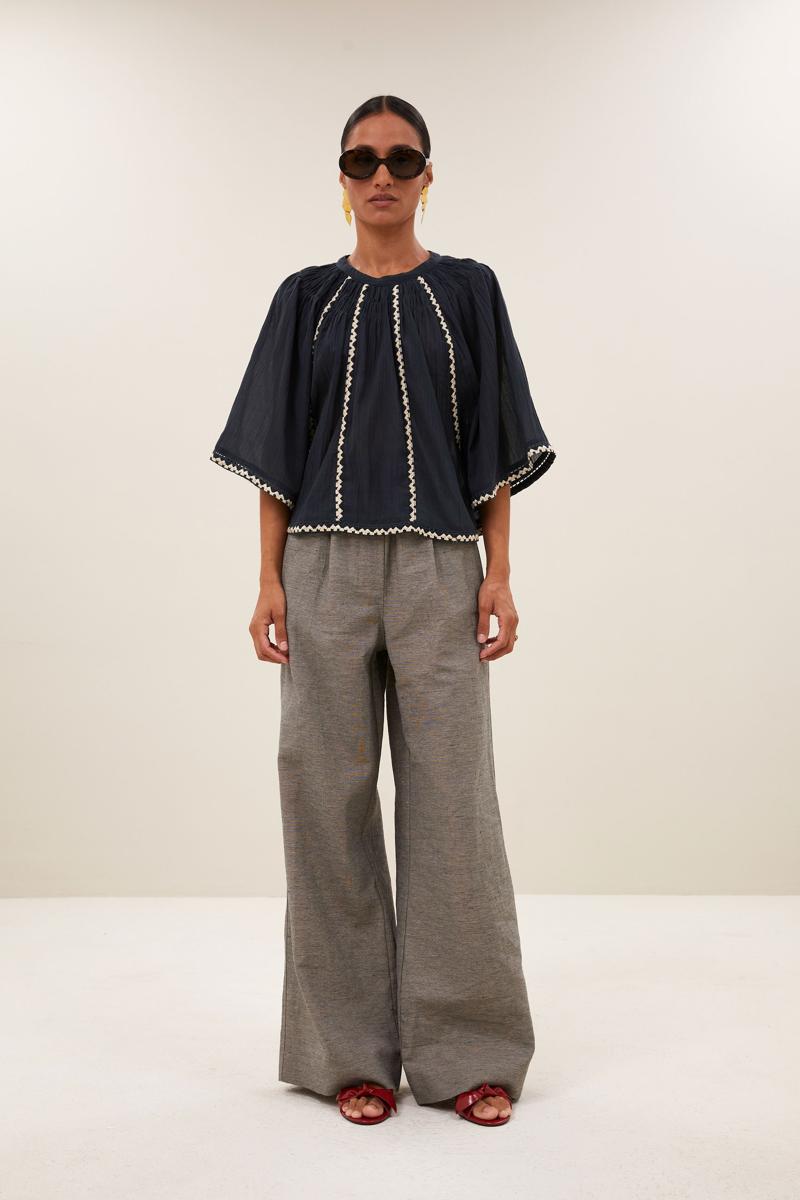 By-Bar Blouse Emmi Embroidery B Grijs 4