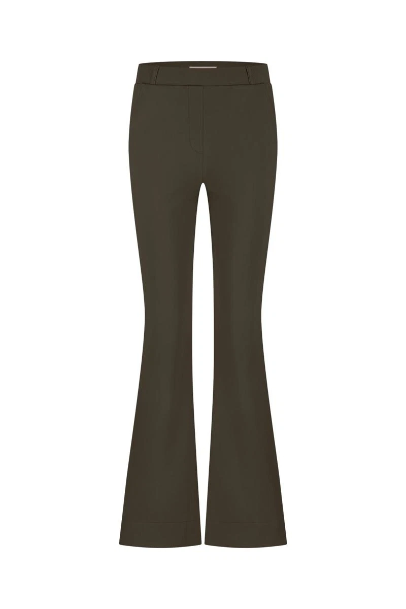 Studio Anneloes Pantalon Flair Bonded Groen 2
