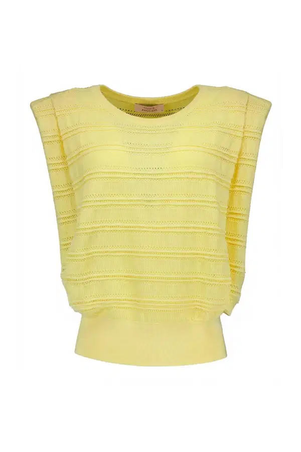 Studio Anneloes Trui Leona knitted top Geel  1