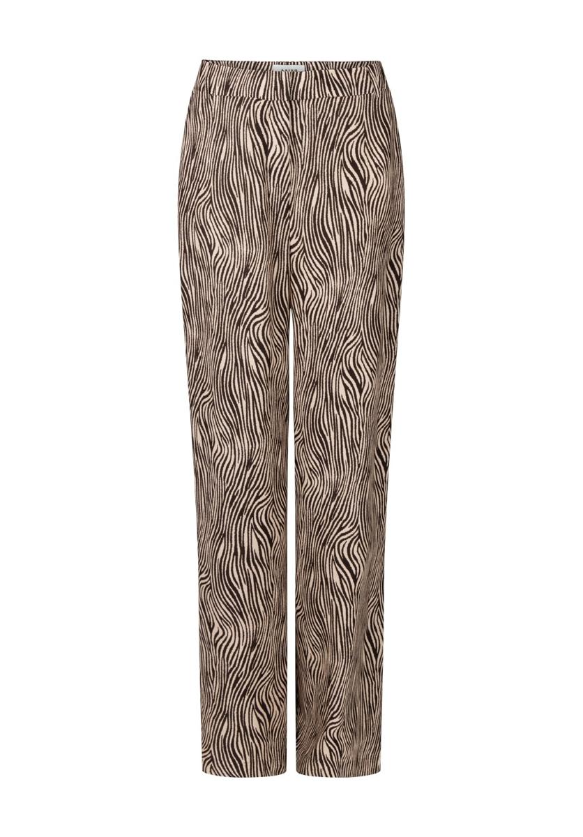 Aaiko Pantalon CECILIA ZEBRA VIS Bruin 2