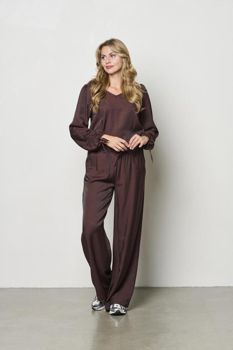 &Co Woman Pantalon Solana Bruin 1