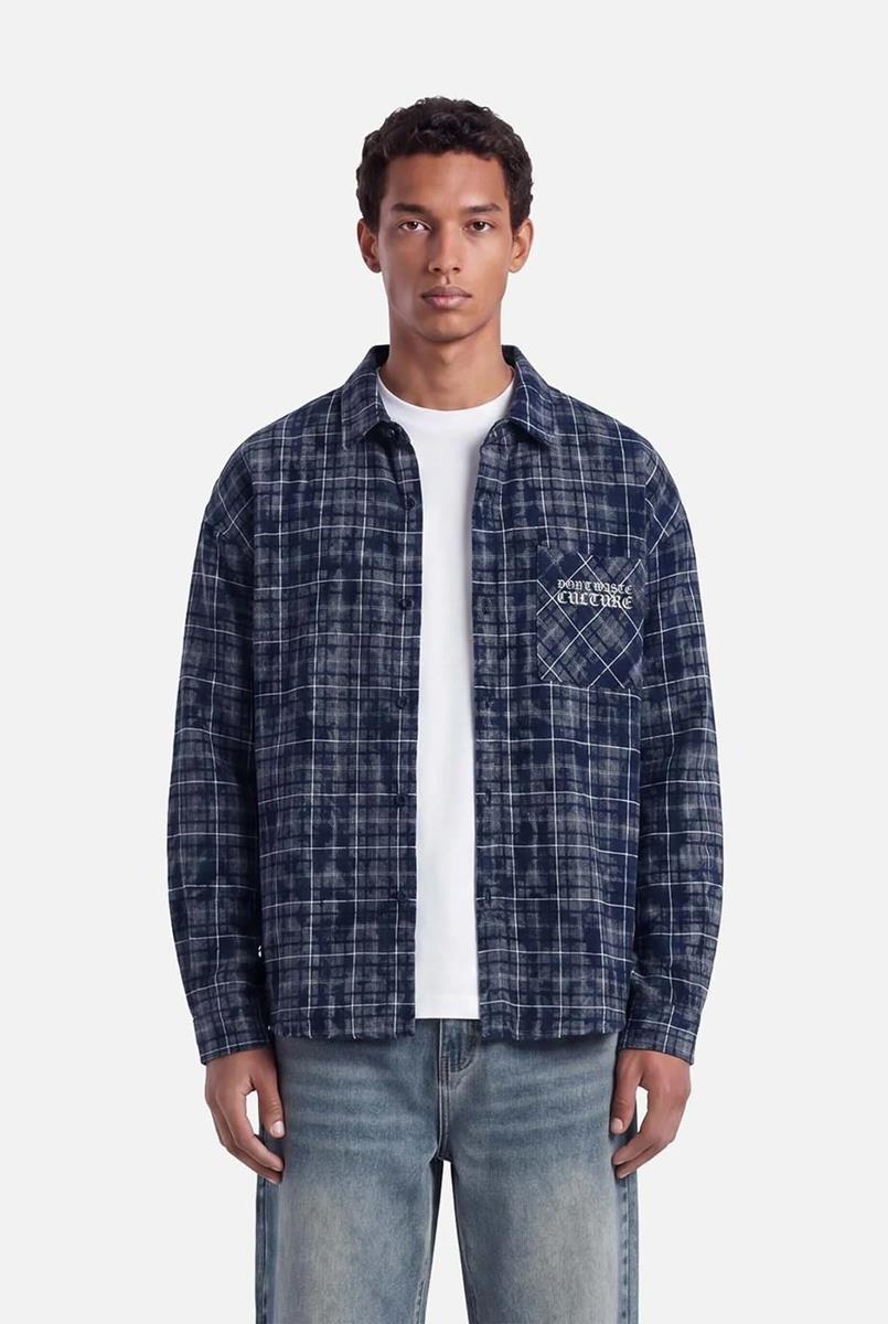 Don't waste culture Overshirt Levi Blauw 1