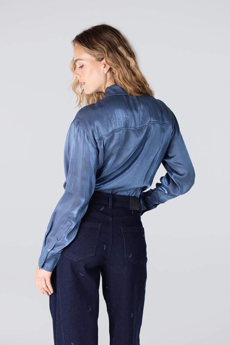 Jansen Amsterdam Blouse BISA W25 Blauw 2