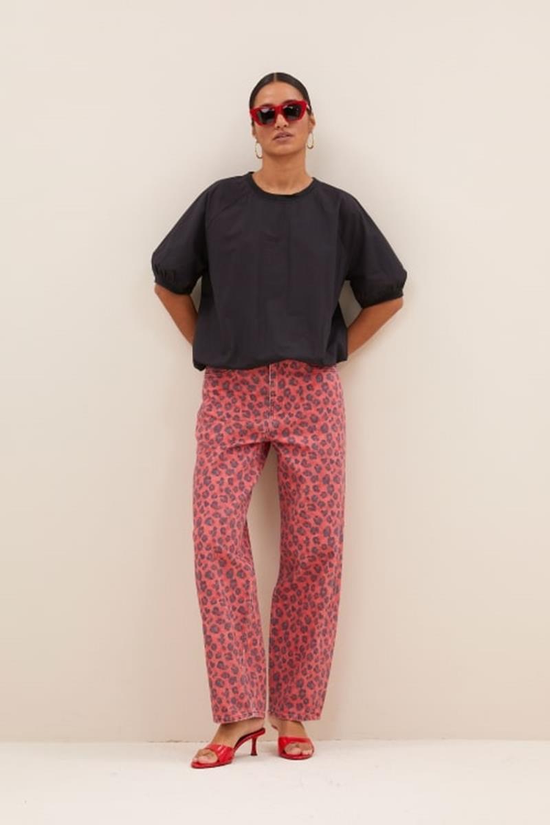 By-Bar Jeans Lew Red Cheetah Rood 1