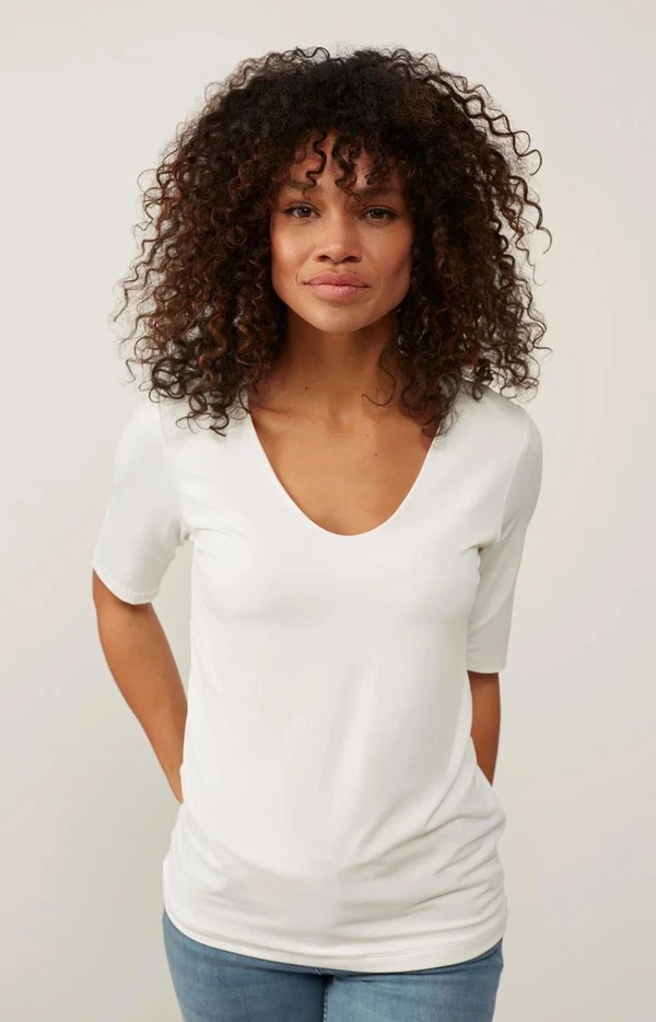 YAYA T-Shirt 01-719020-N Off-White 1