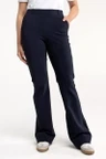 Studio Anneloes Pantalon Flair Bonded Long Blauw 1