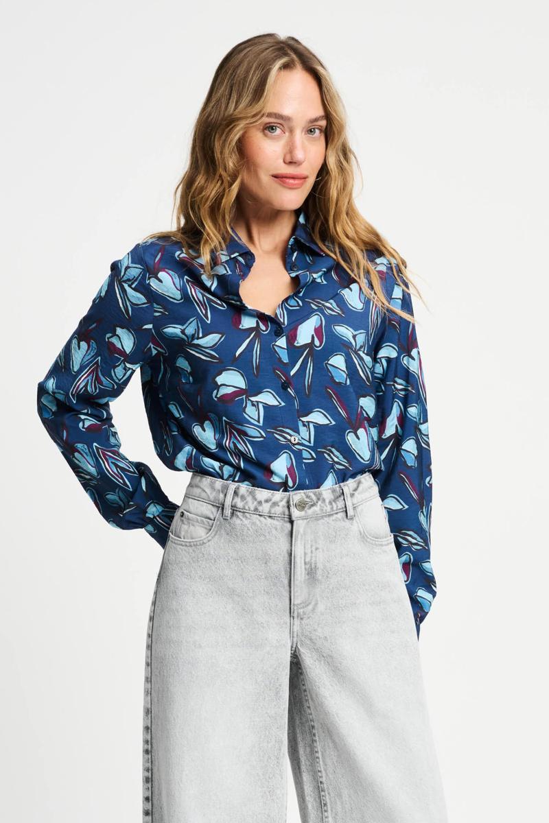 POM Amsterdam Blouse SP9339 Blauw 6
