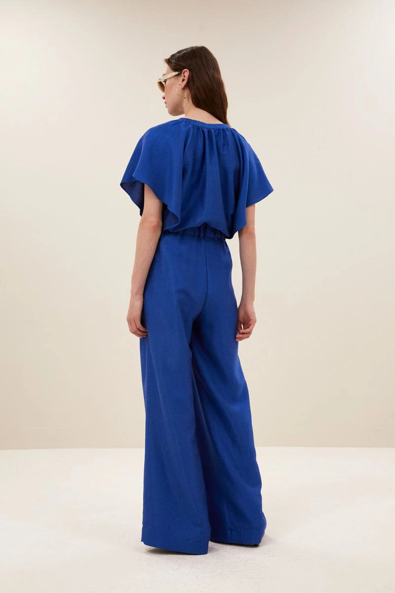 By-Bar Pantalon Celin Gloss Blauw 3