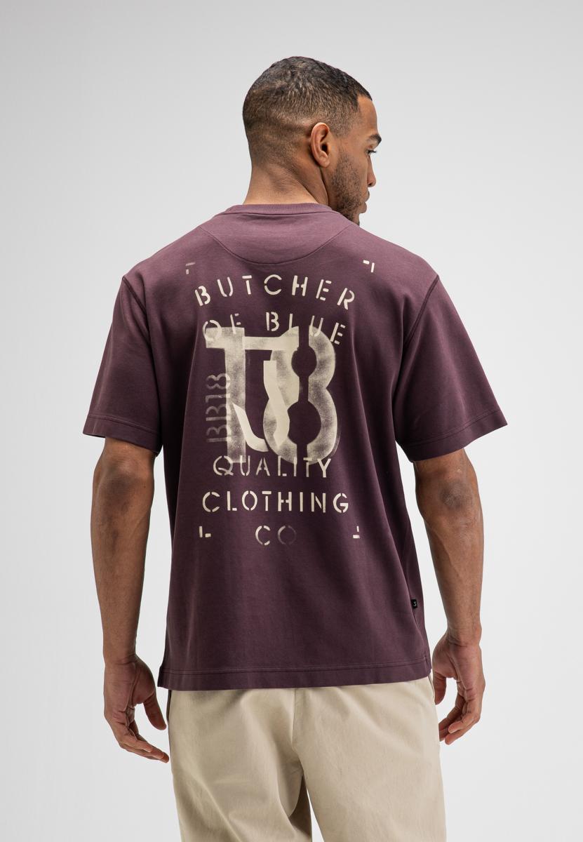 Butcher of Blue T-Shirt Mercer Layer Paars 3