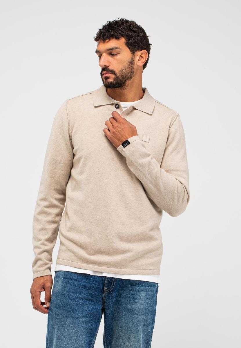 Butcher of Blue Trui Clifden Polo Beige 1