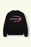 Don't waste culture Sweater Tavi Zwart 2