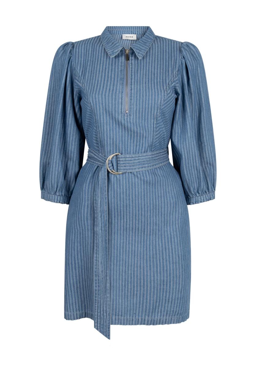 Aaiko Jurk SEMIRA STRIPE CO Blauw 1