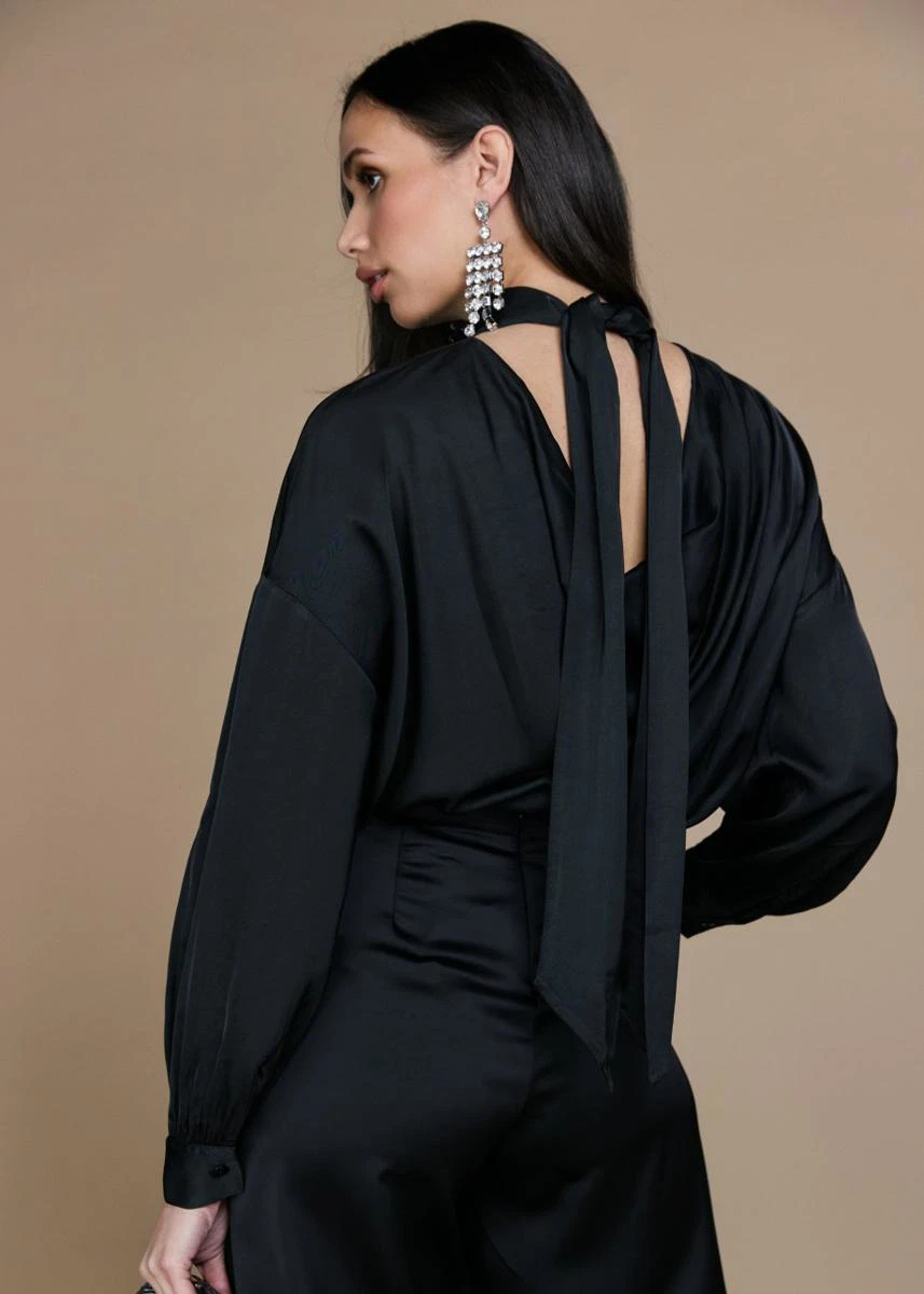Freebird Blouse Teresa Wv-Heavy-V Zwart 3