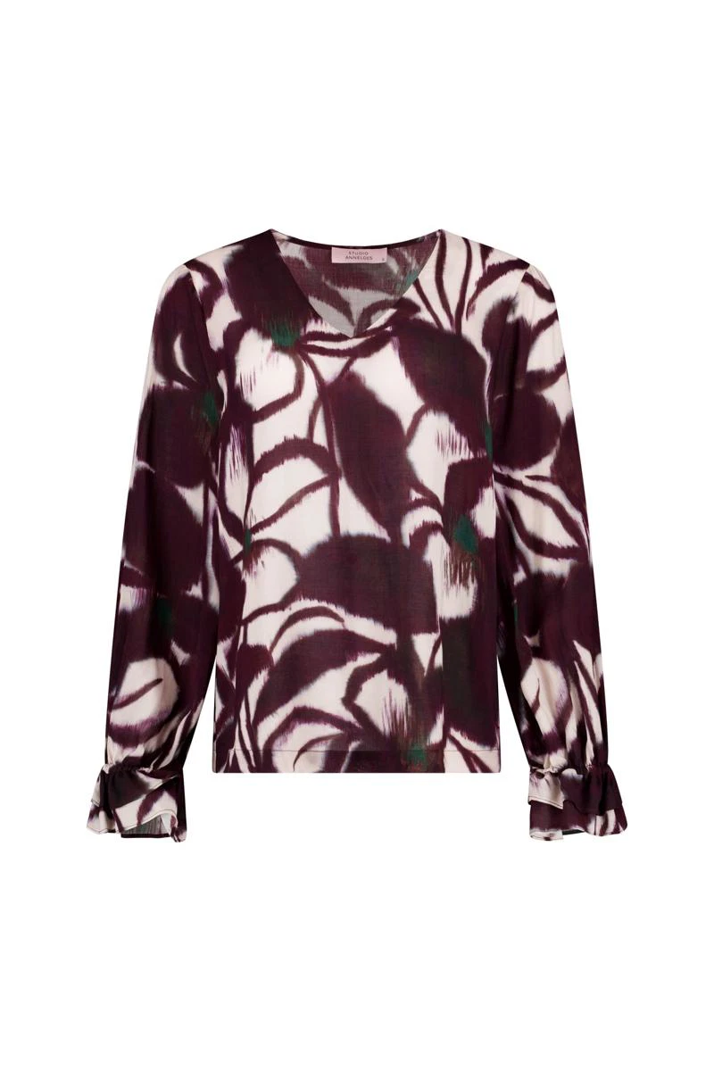 Studio Anneloes Blouse Paula flower top Paars 1