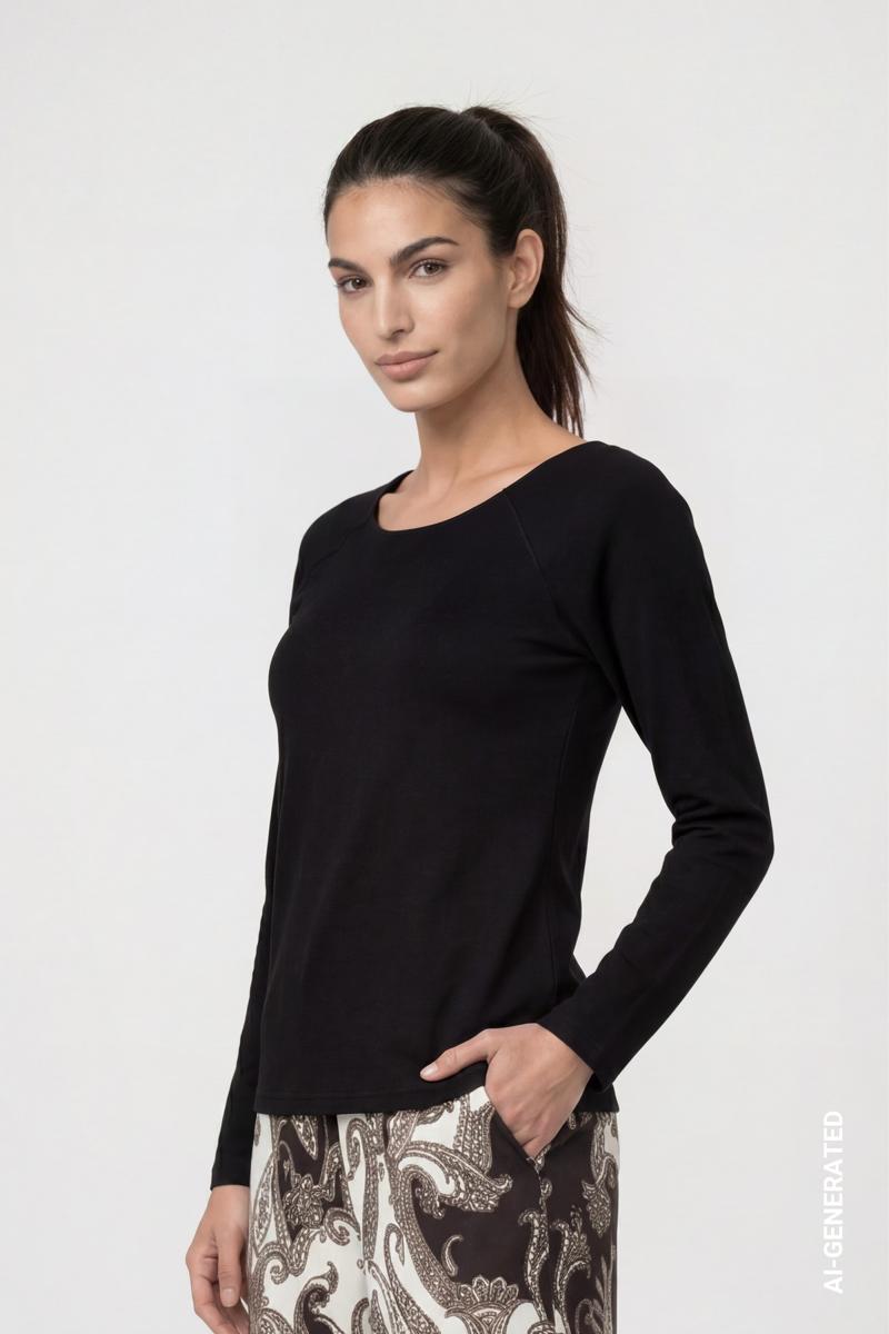 Monari Longsleeve 810029 Zwart 4
