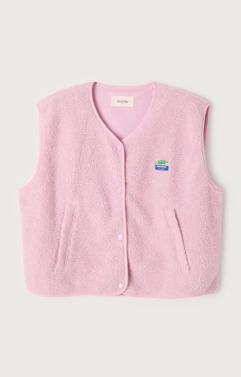 American Vintage Gilet Hoktown Roze 1