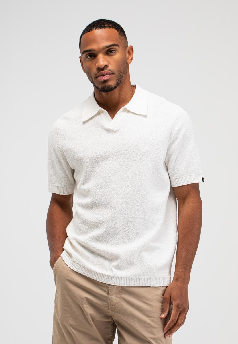 Butcher of Blue Polo Boucle Wit 1
