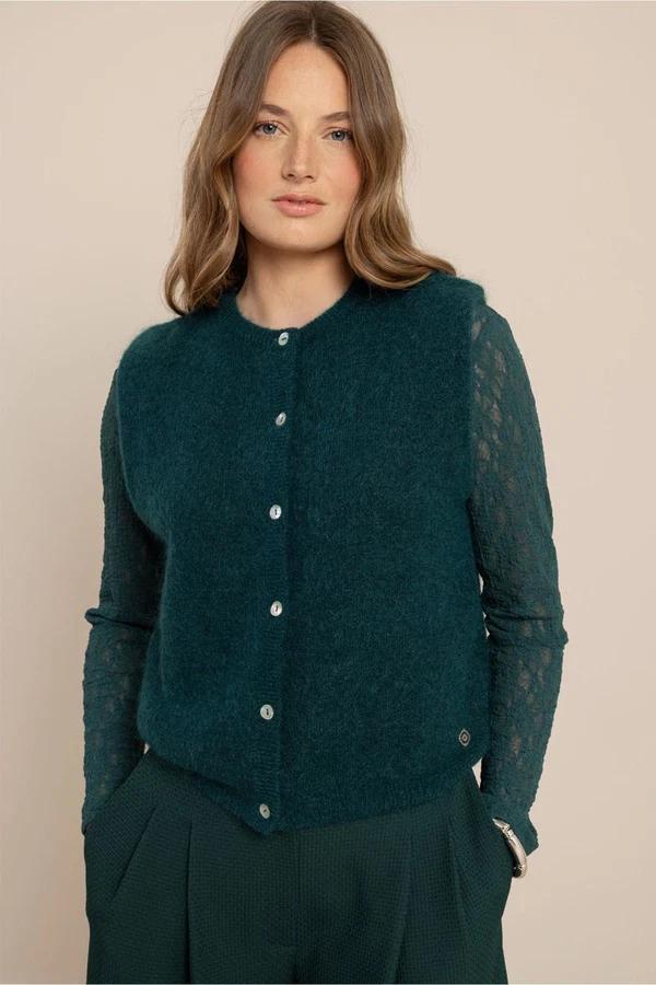 Studio Anneloes Vest Bibi sls Groen 1