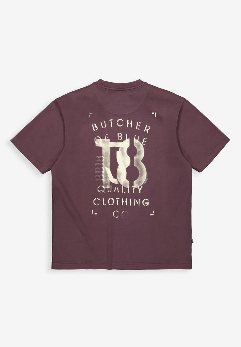 Butcher of Blue T-Shirt Mercer Layer Paars 4