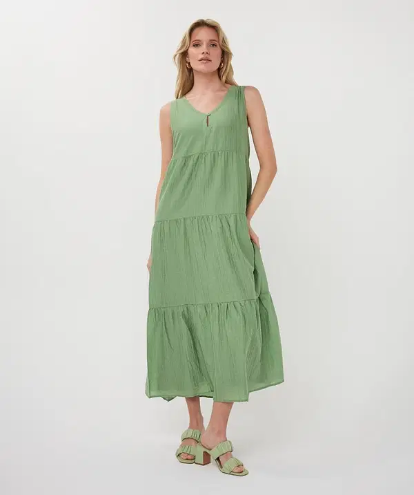 EsQualo Jurk HS26.14214 Groen 1