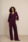 Studio Anneloes Pantalon Lexie bonded trou Paars 4