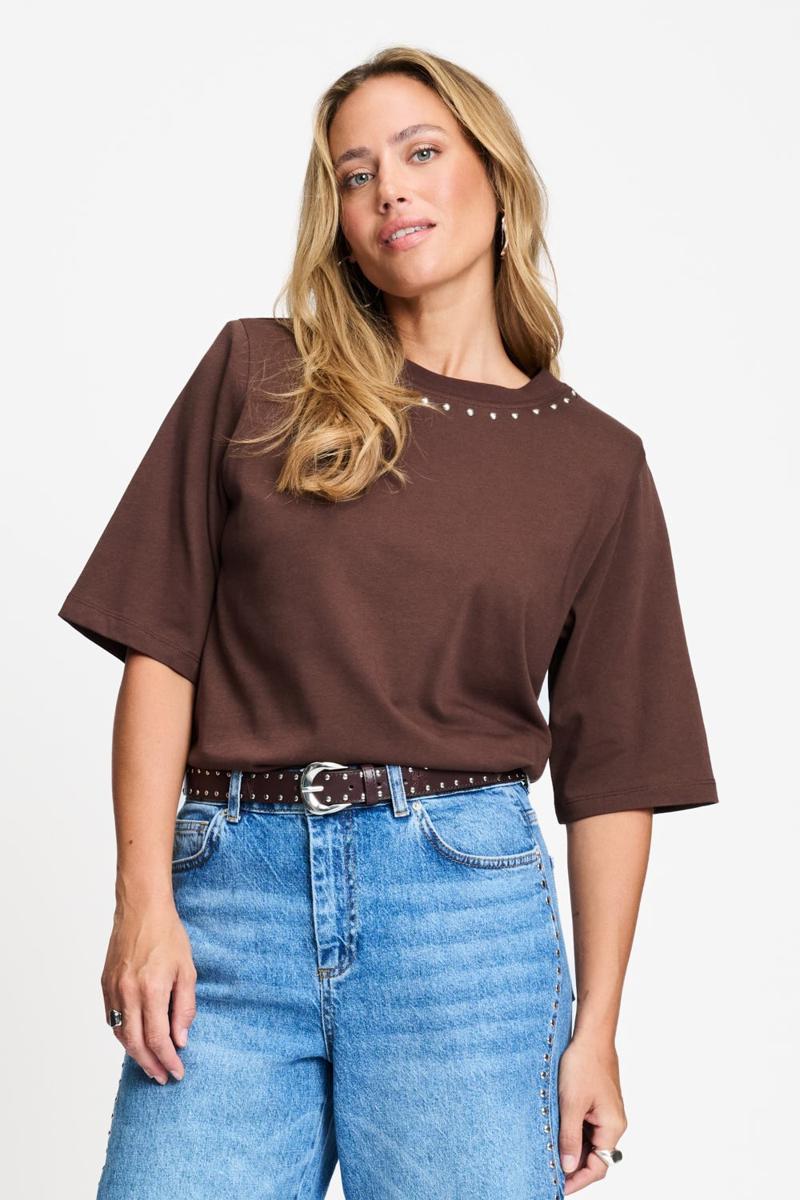 POM Amsterdam T-Shirt SP9720 Bruin 1