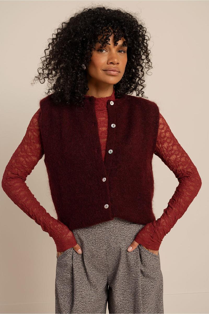 Studio Anneloes Vest Bibi sls cardigan Rood 5