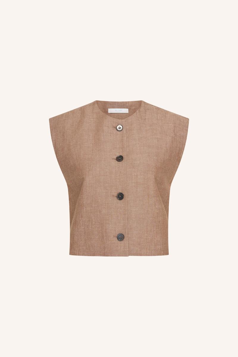 By-Bar Gilet Nori Girone Gilet Bruin 2