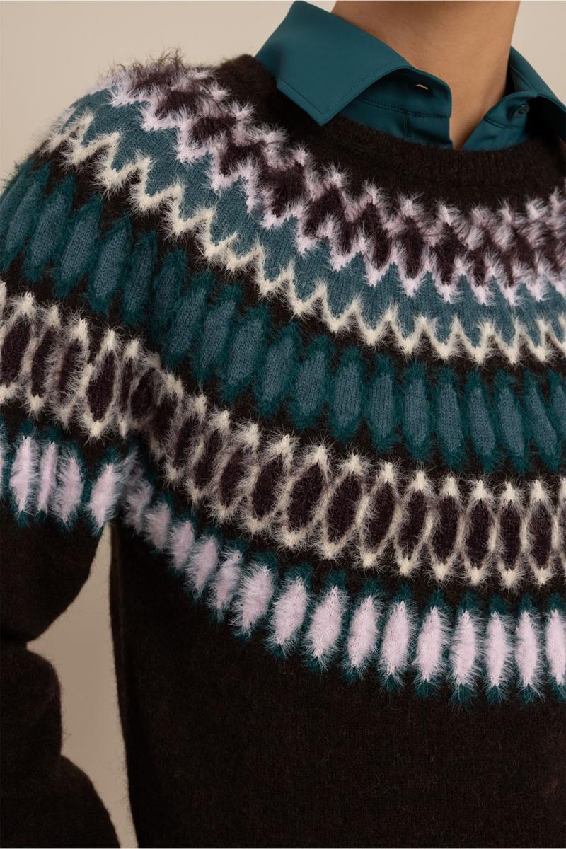 Studio Anneloes Trui Femmy fairisle pu Paars 5