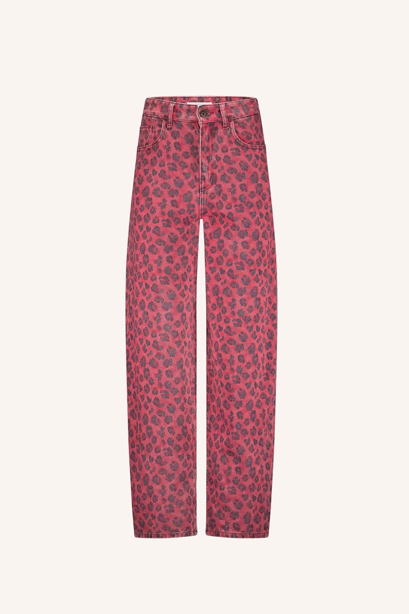 By-Bar Jeans Lew Red Cheetah Rood 2