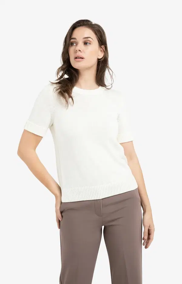 YAYA Trui 01-000574-603 Off-White 1