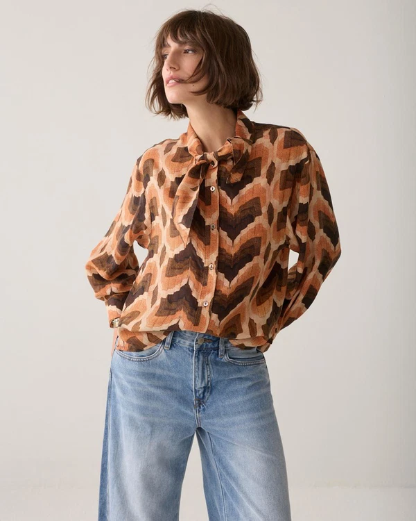 Summum Blouse 2s3564-12498 Bruin 1