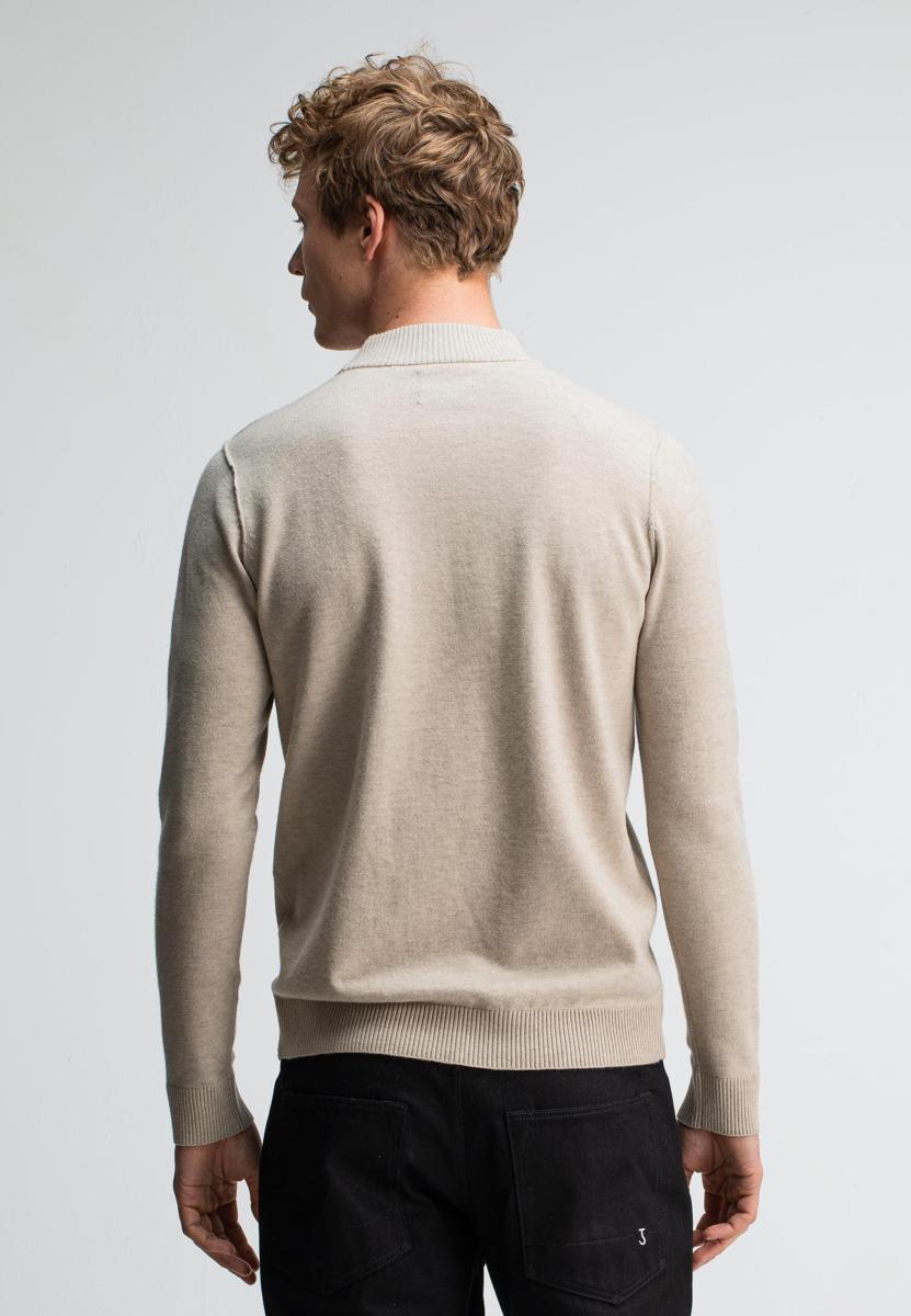 Butcher of Blue Trui Clifden Mock Beige 3