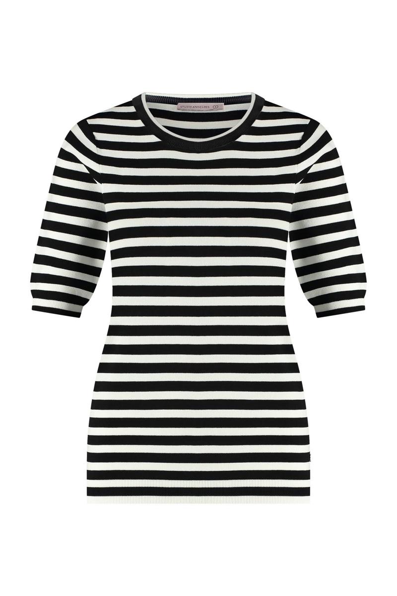Studio Anneloes Trui Luna stripe Zwart 2