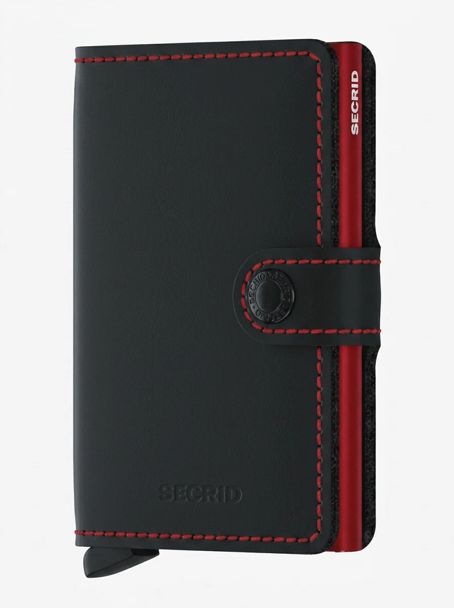 Secrid Miniwallet Matte Black Red Zwart 1