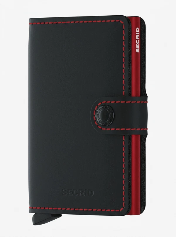 Secrid Miniwallet Matte Black Red Zwart 1