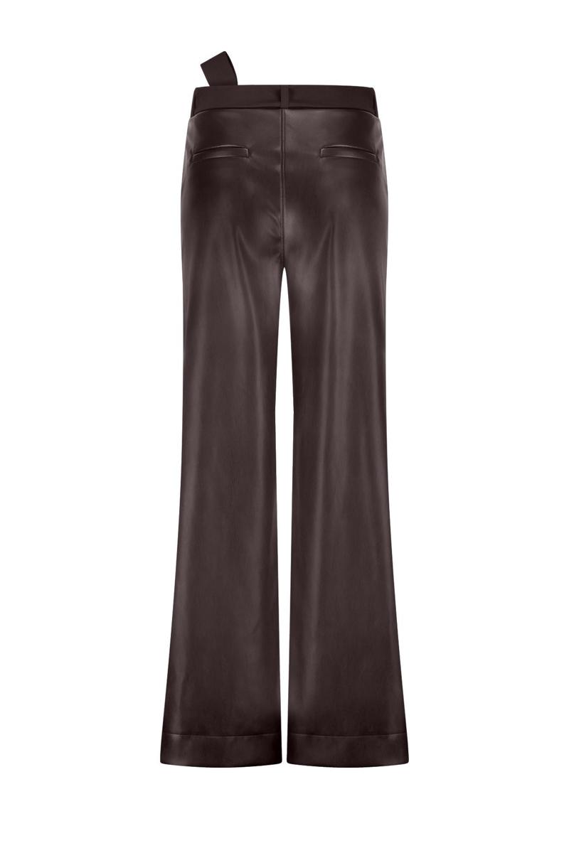 Studio Anneloes Pantalon Lexie faux leathe Bruin 3