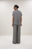 By-Bar Pantalon Benji Silky Stripe Zwart 3