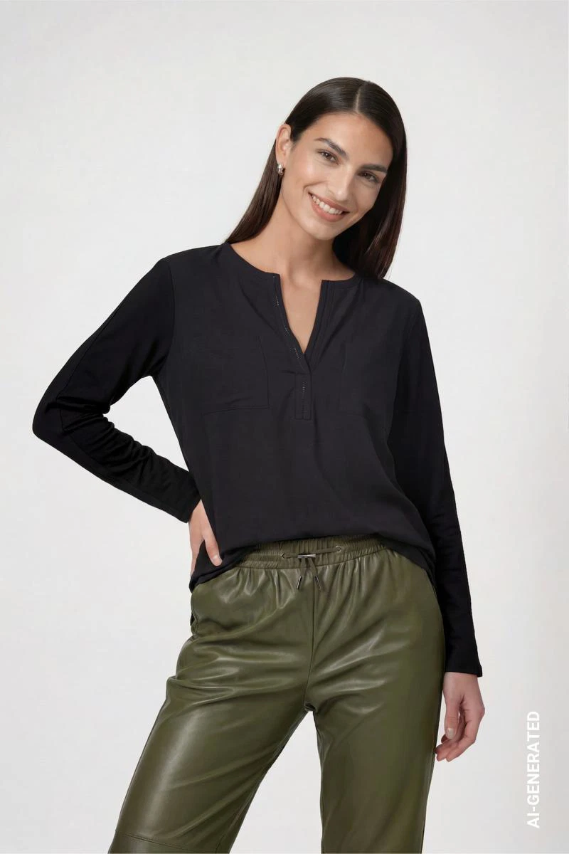 Monari Longsleeve 810104 Zwart 1