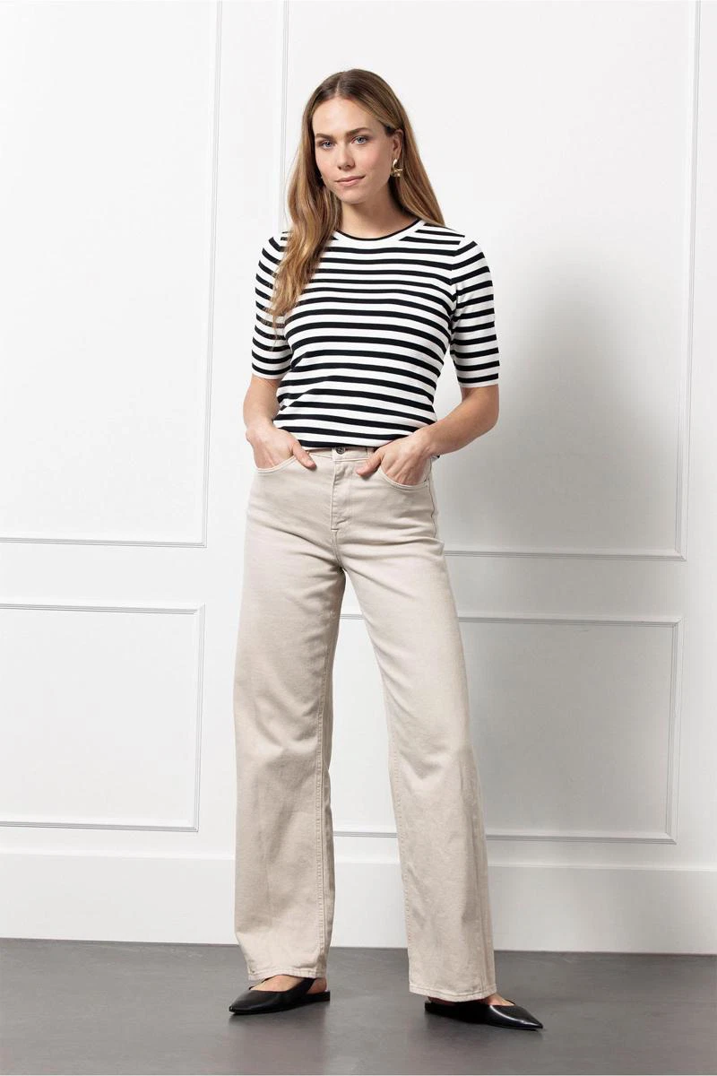 Studio Anneloes Trui Luna stripe Off-White 4