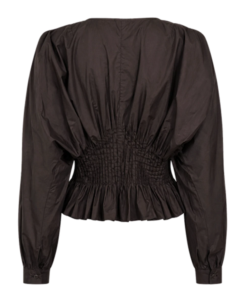Copenhagen Muse Blouse Poplin Bruin 2
