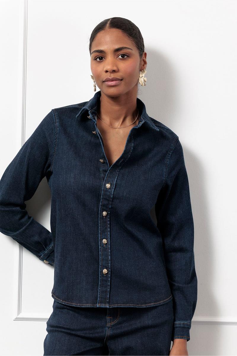 Studio Anneloes Blouse Reyna denim blous Blauw 1