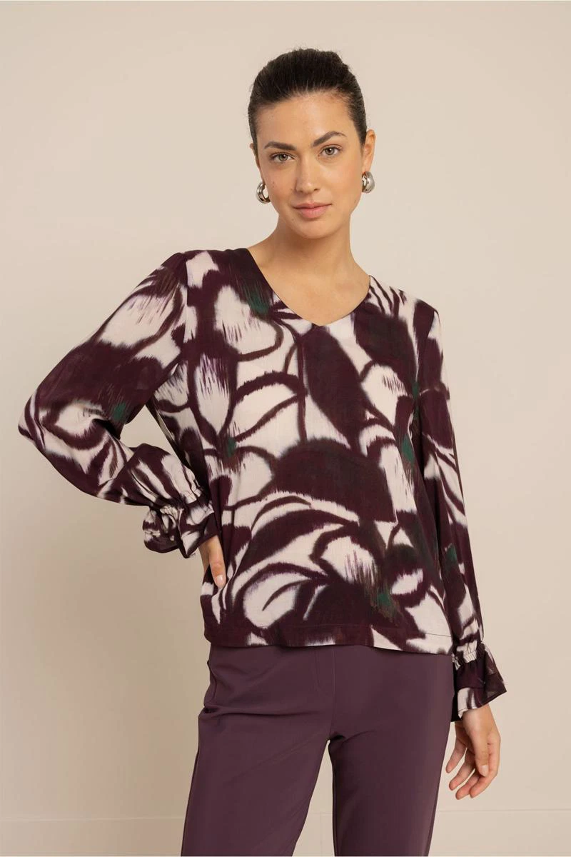 Studio Anneloes Blouse Paula Flower Paars 1