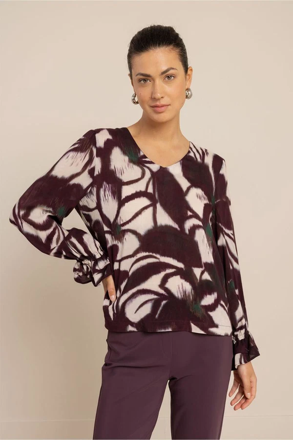 Studio Anneloes Blouse Paula Flower Paars 1