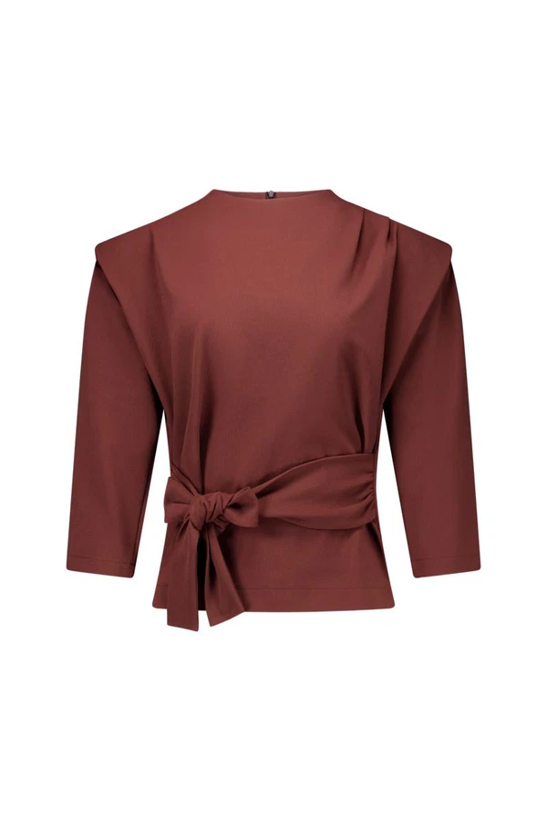 Studio Anneloes Blouse Hailey twill top Bruin 1