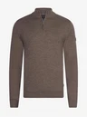 Cavallaro Trui Merino Half Zip Taupe 1
