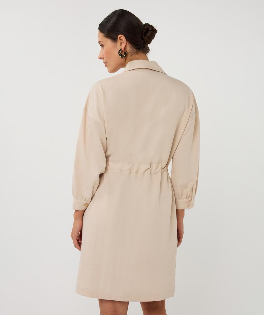 EsQualo Jurk SP26.10036 Beige 3