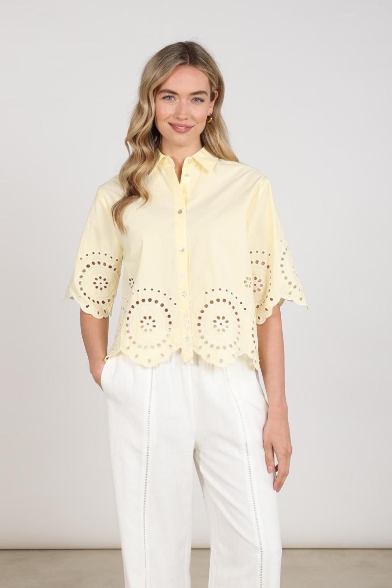 NUKUS Blouse Beau Geel  1