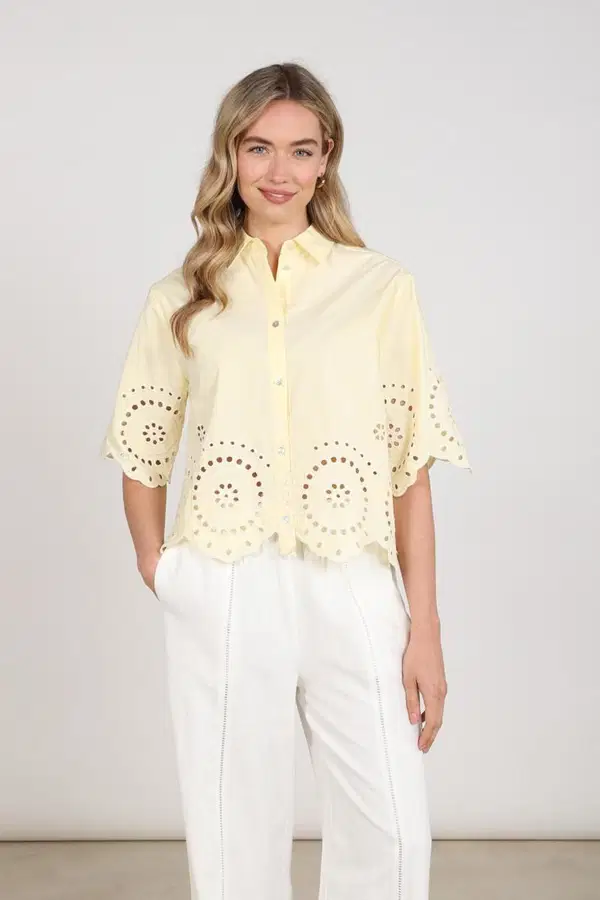 NUKUS Blouse Beau Geel  1