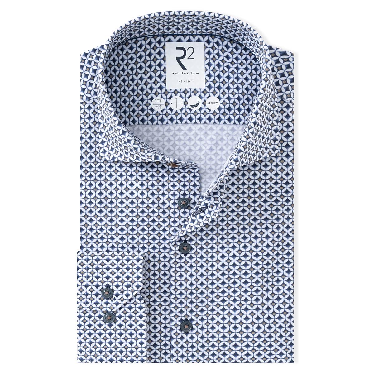 R2 Amsterdam Overhemd 134.WSP.008 Blauw 1